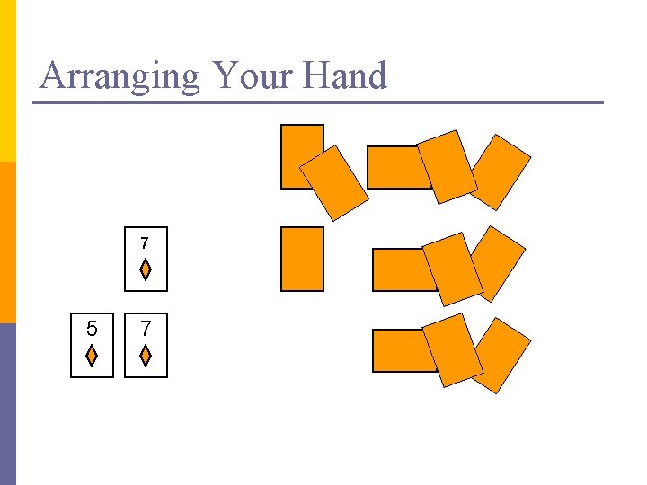 Arranging Your Hand 7 5 7 