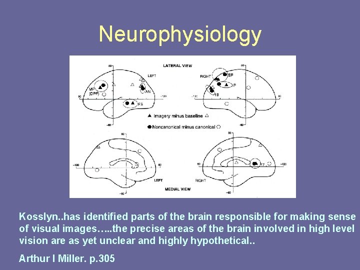 Neurophysiology Kosslyn. . has identified parts of the brain responsible for making sense of Neurophysiology Kosslyn. . has identified parts of the brain responsible for making sense of
