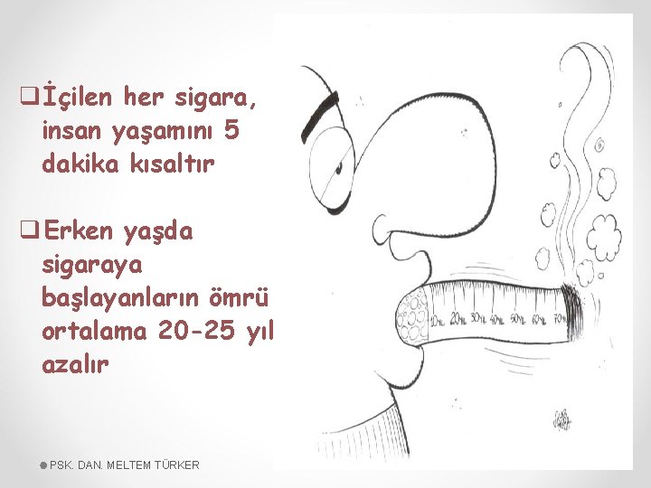 q İçilen her sigara, insan yaşamını 5 dakika kısaltır q Erken yaşda sigaraya başlayanların