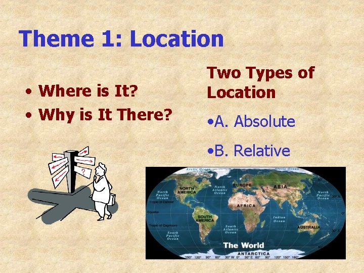 Theme 1: Location • Where is It? • Why is It There? Two Types