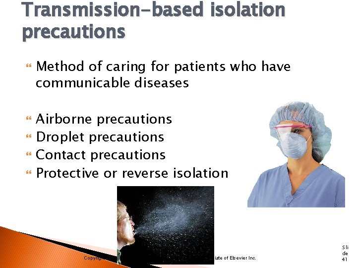 Transmission-based isolation precautions Method of caring for patients who have communicable diseases Airborne precautions