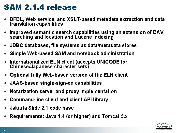 SAM 2. 1. 4 release · DFDL, Web service, and XSLT-based metadata extraction and