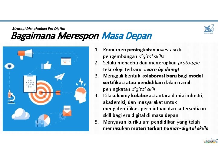 Strategi Menghadapi Era Digital Bagaimana Merespon Masa Depan 1. Komitmen peningkatan investasi di pengembangan