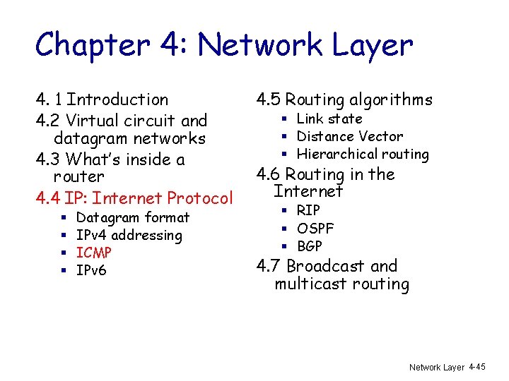 Chapter 4: Network Layer 4. 1 Introduction 4. 2 Virtual circuit and datagram networks