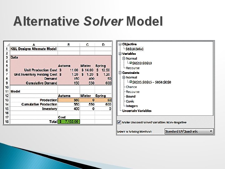 Alternative Solver Model 