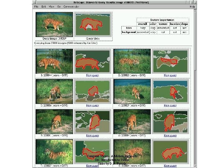 Computer Vision - A Modern Approach Set: Introduction to Vision Slides by D. A.