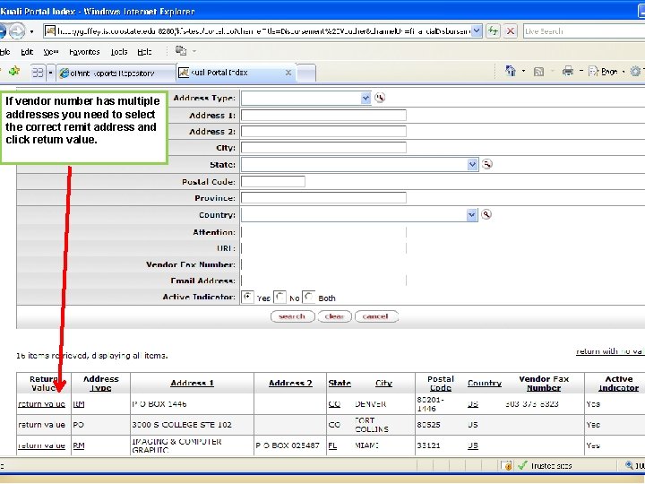 If vendor number has multiple addresses you need to select the correct remit address