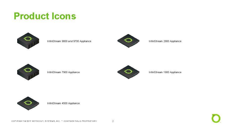 Product Icons Infini. Stream 9800 and 9700 Appliance Infini. Stream 2900 Appliance Infini. Stream