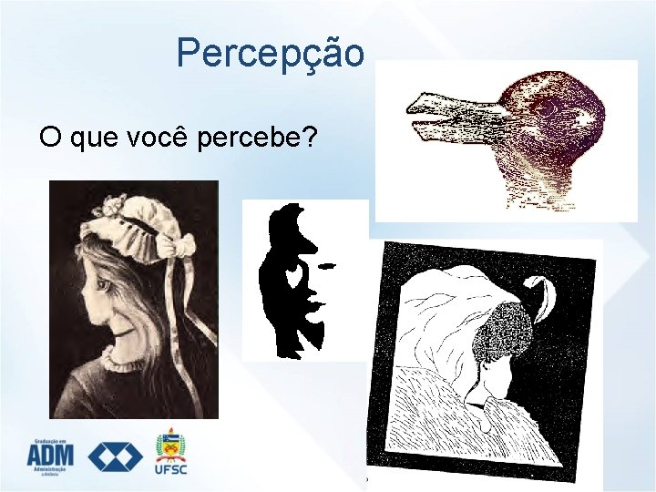 Percepção O que você percebe? 