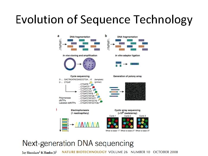 Evolution of Sequence Technology Evolution of Sequence Technology