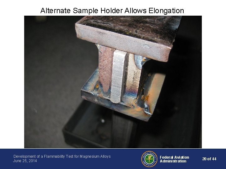 Alternate Sample Holder Allows Elongation Development of a Flammability Test for Magnesium Alloys June