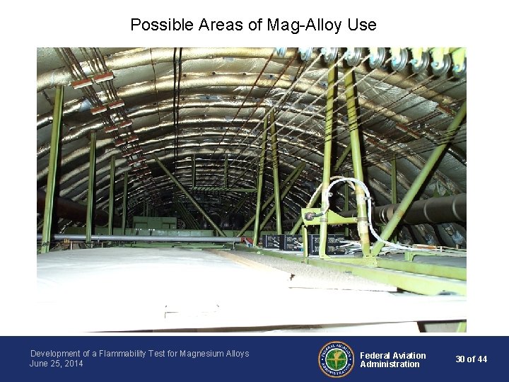 Possible Areas of Mag-Alloy Use Development of a Flammability Test for Magnesium Alloys June