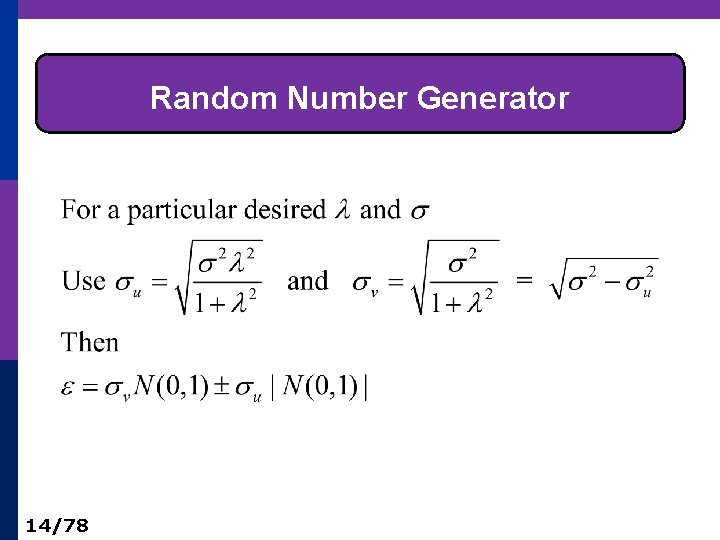 Random Number Generator 14/78 