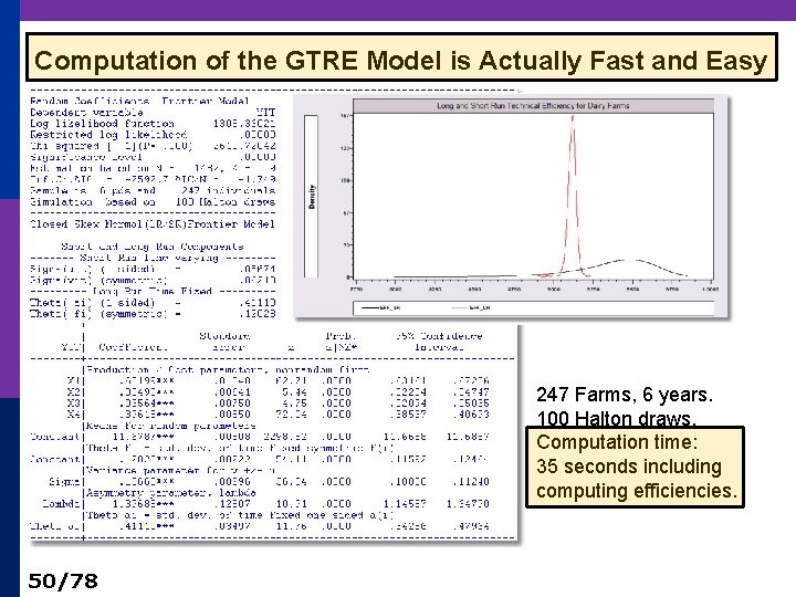 Computation of the GTRE Model is Actually Fast and Easy 247 Farms, 6 years.