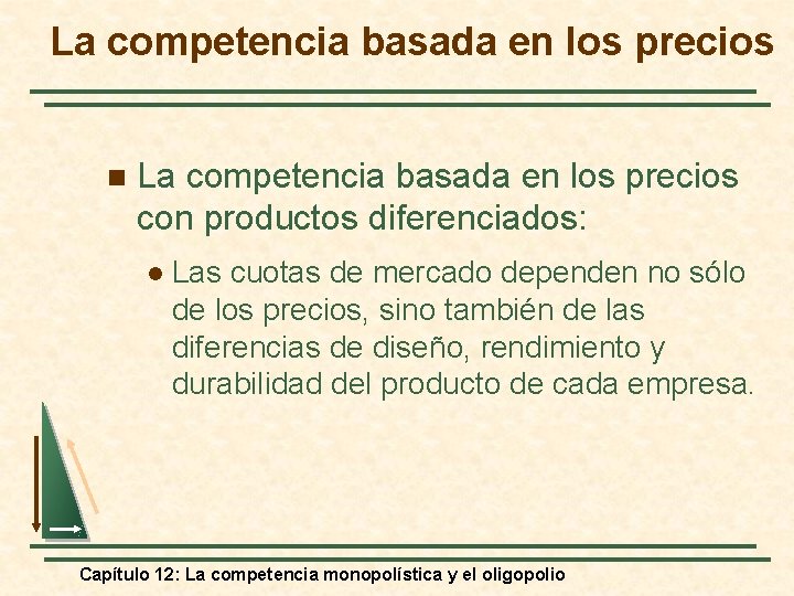 La competencia basada en los precios n La competencia basada en los precios con