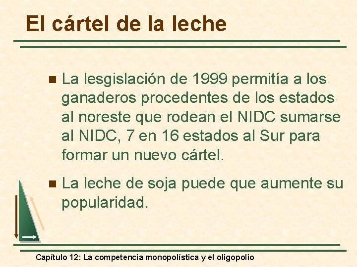 El cártel de la leche n La lesgislación de 1999 permitía a los ganaderos