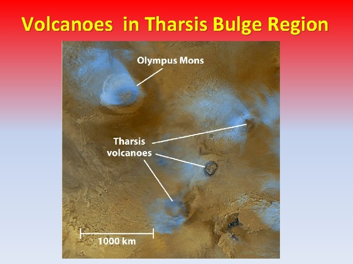 Volcanoes in Tharsis Bulge Region 