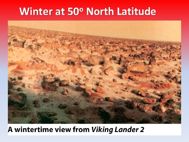 o Winter at 50 North Latitude 