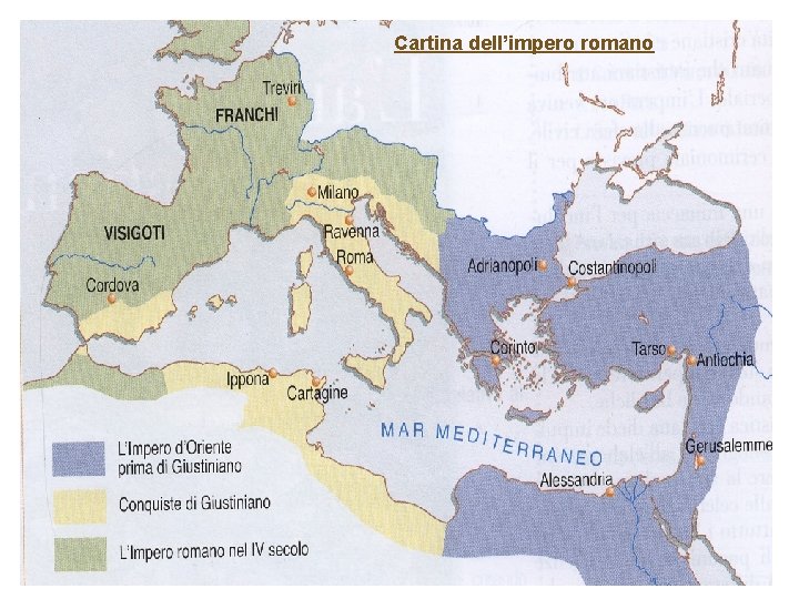 Cartina dell’impero romano 