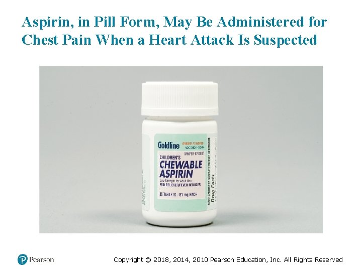 Aspirin, in Pill Form, May Be Administered for Chest Pain When a Heart Attack