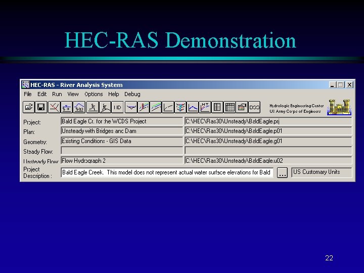 HEC-RAS Demonstration 22 