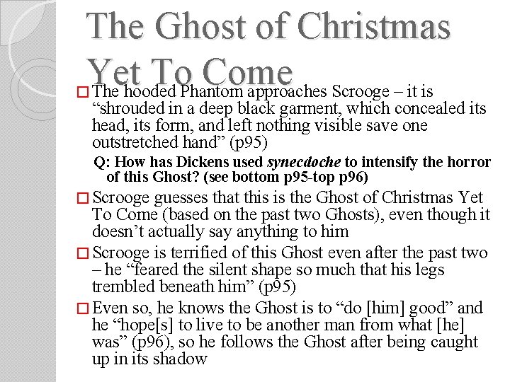 The Ghost of Christmas Yet To Come The hooded Phantom approaches Scrooge – it The Ghost of Christmas Yet To Come The hooded Phantom approaches Scrooge – it