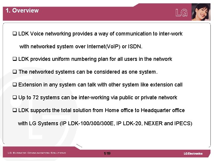 1. Overview q LDK Voice networking provides a way of communication to inter-work with