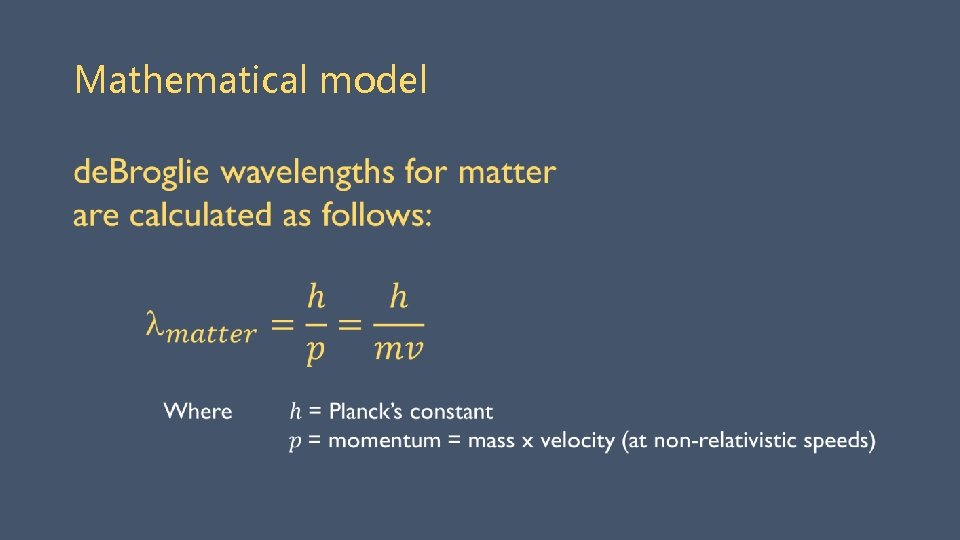 Mathematical model 