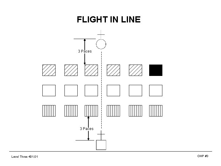 FLIGHT IN LINE 3 Paces Level Three 401. 01 OHP #3 