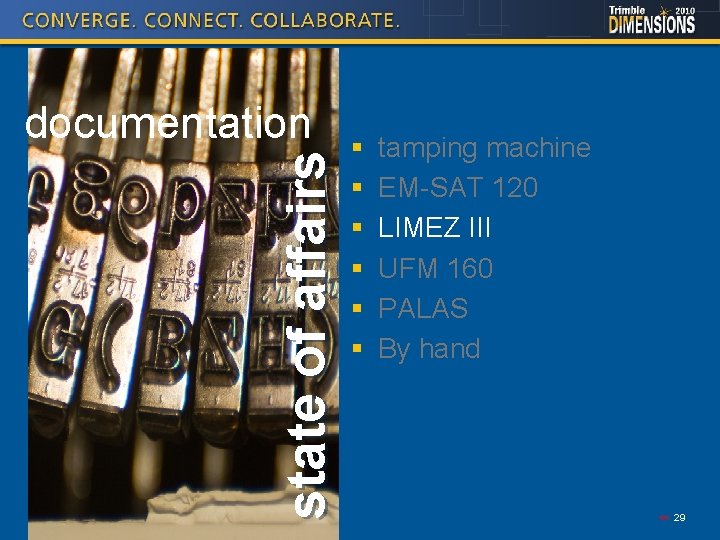 state of affairs documentation § § § tamping machine EM-SAT 120 LIMEZ III UFM