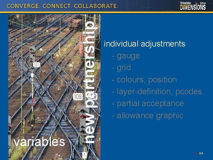 new partnership variables individual adjustments - gauge - grid - colours, position - layer-definition,