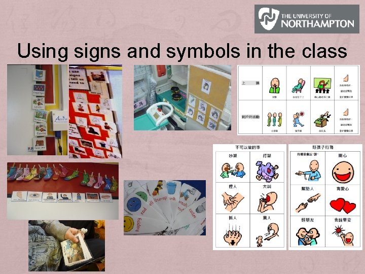 Using signs and symbols in the class 