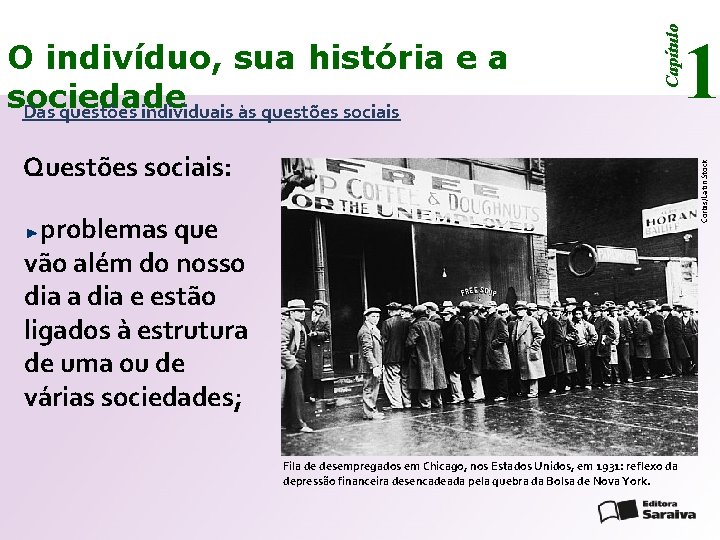 Capítulo O indivíduo, sua história e a sociedade Das questões individuais às questões sociais
