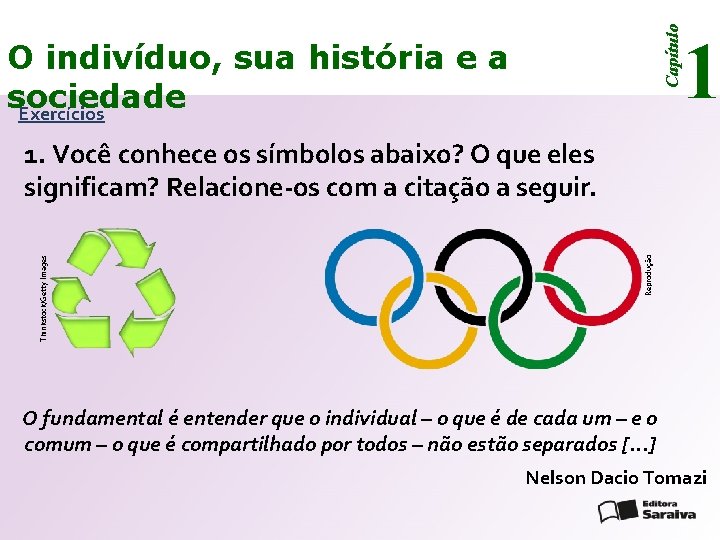 Capítulo O indivíduo, sua história e a sociedade Exercícios 1 Reprodução Thinkstock/Getty Images 1.