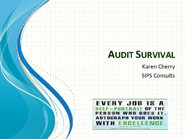 AUDIT SURVIVAL Karen Cherry SIPS Consults 