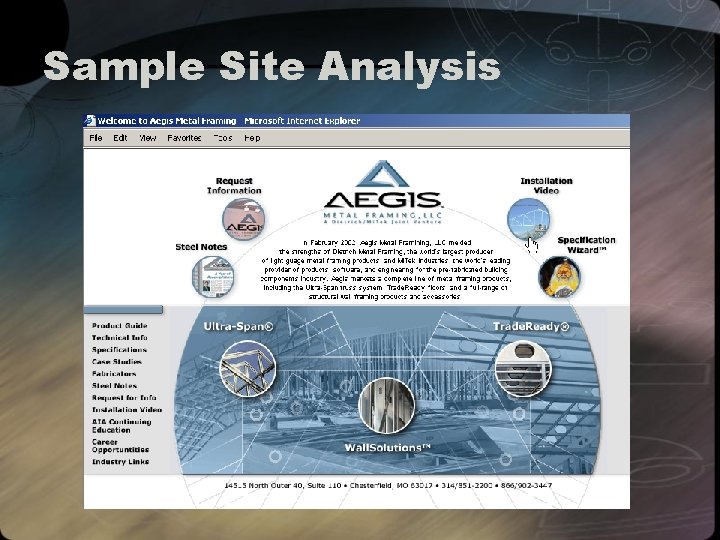 Sample Site Analysis 