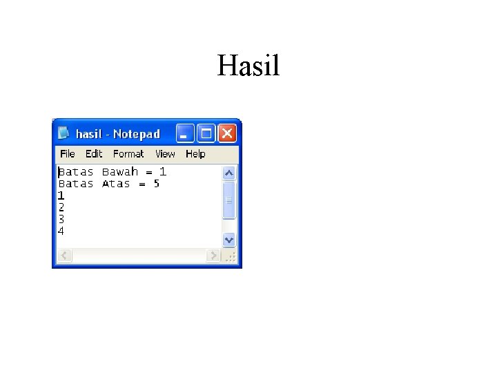 Hasil Hasil