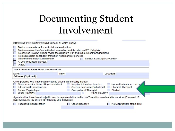 Documenting Student Involvement 