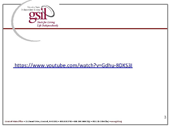  https: //www. youtube. com/watch? v=Gdhu-8 DXS 3 I 3 Concord Main Office ●
