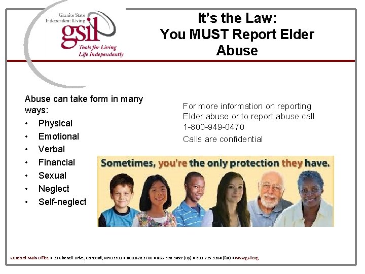 It’s the Law: You MUST Report Elder Abuse can take form in many ways: