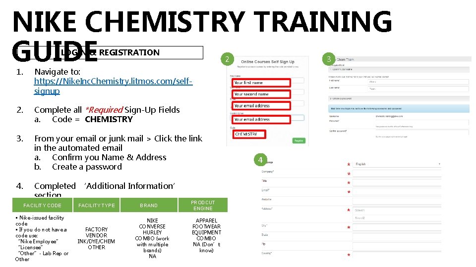 NIKE CHEMISTRY TRAINING GUIDE LOGIN & REGISTRATION 2 1. Navigate to: https: //Nike. Inc.