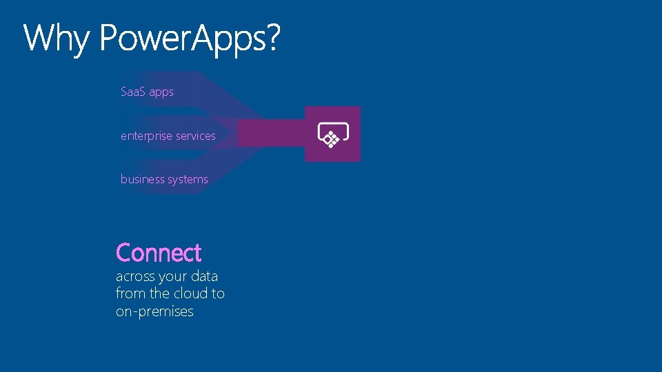 Saa. S apps enterprise services business systems Connect across your data from the cloud