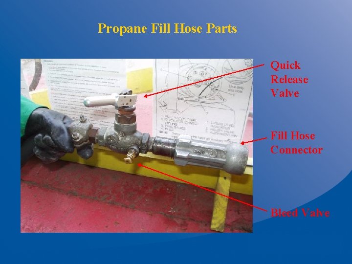 Propane Fill Hose Parts Quick Release Valve Fill Hose Connector Bleed Valve 