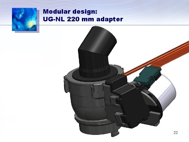 Modular design: UG-NL 220 mm adapter 22 