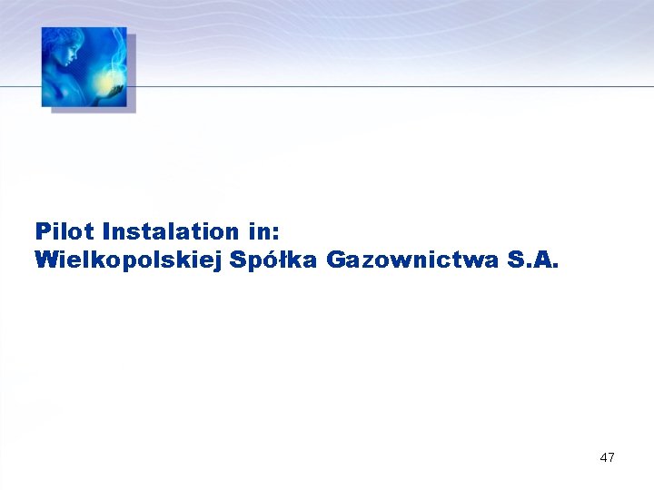 Pilot Instalation in: Wielkopolskiej Spółka Gazownictwa S. A. 47 