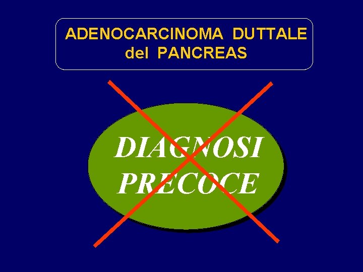 ADENOCARCINOMA DUTTALE del PANCREAS DIAGNOSI PRECOCE 