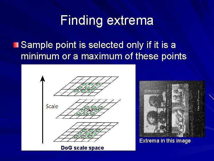 Finding extrema Sample point is selected only if it is a minimum or a Finding extrema Sample point is selected only if it is a minimum or a