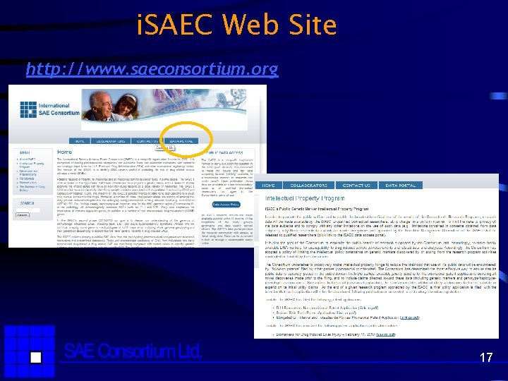 i. SAEC Web Site http: //www. saeconsortium. org 17 