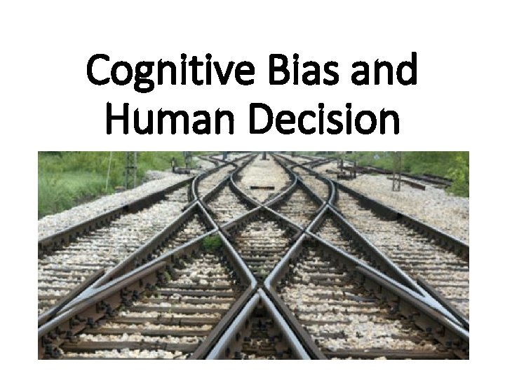 Cognitive Bias and Human Decision 