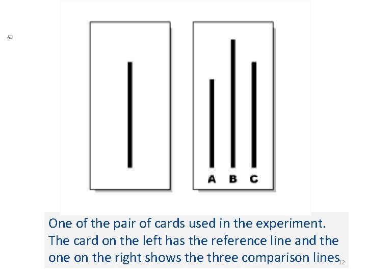 One of the pair of cards used in the experiment. The card on the
